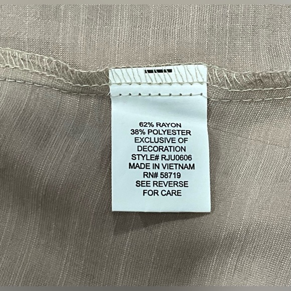 NY Collection Women's Beige Top size XL - Picture 7 of 7